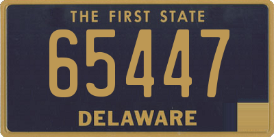 DE license plate 65447