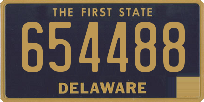 DE license plate 654488