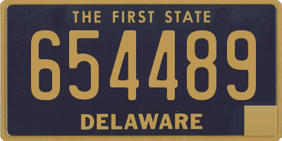 DE license plate 654489