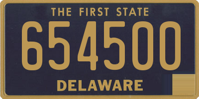 DE license plate 654500