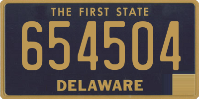 DE license plate 654504