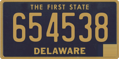 DE license plate 654538