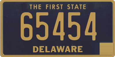 DE license plate 65454