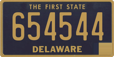 DE license plate 654544