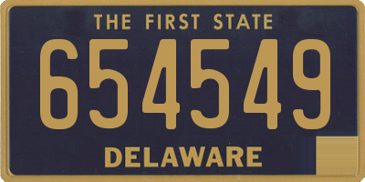 DE license plate 654549
