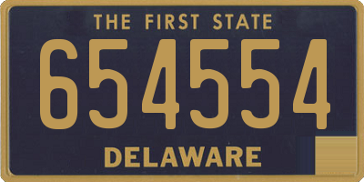 DE license plate 654554