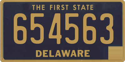 DE license plate 654563