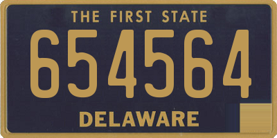 DE license plate 654564