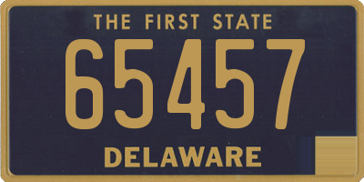 DE license plate 65457