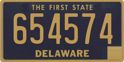 DE license plate 654574