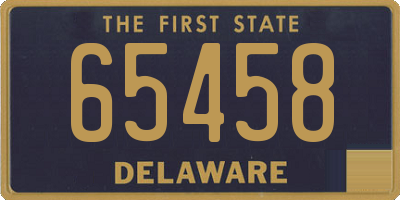 DE license plate 65458