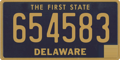 DE license plate 654583