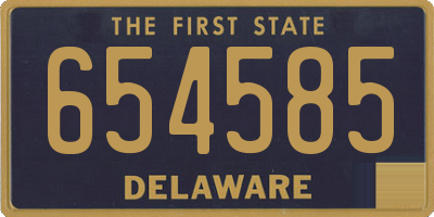 DE license plate 654585