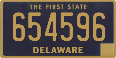 DE license plate 654596