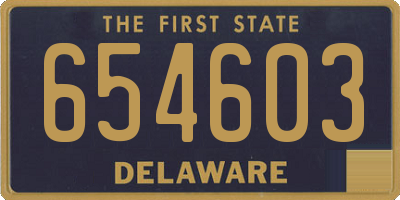 DE license plate 654603