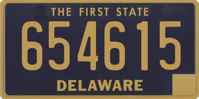DE license plate 654615