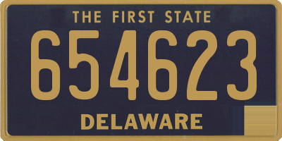 DE license plate 654623