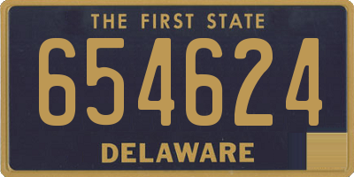 DE license plate 654624