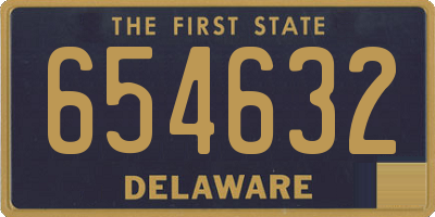 DE license plate 654632