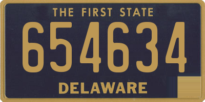 DE license plate 654634