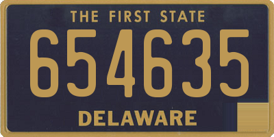 DE license plate 654635