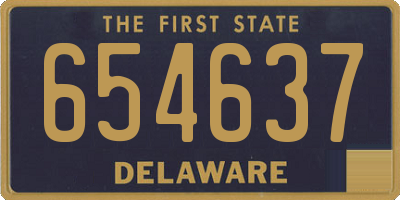 DE license plate 654637