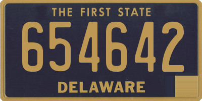 DE license plate 654642