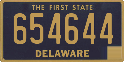 DE license plate 654644