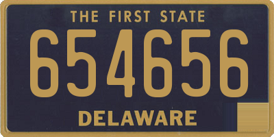 DE license plate 654656
