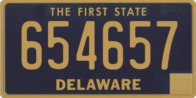 DE license plate 654657