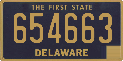 DE license plate 654663