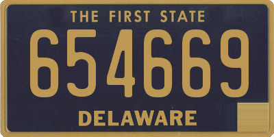 DE license plate 654669