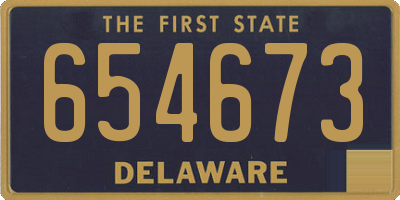 DE license plate 654673
