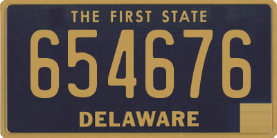 DE license plate 654676