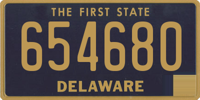 DE license plate 654680