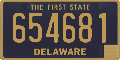 DE license plate 654681