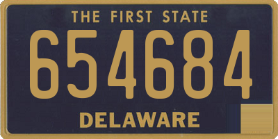 DE license plate 654684