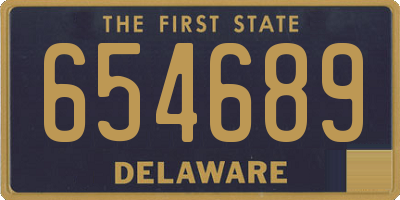 DE license plate 654689