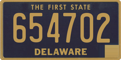 DE license plate 654702