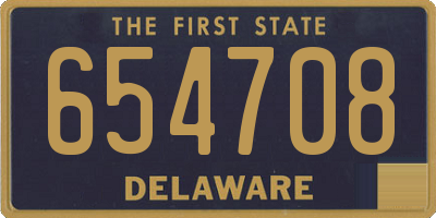 DE license plate 654708