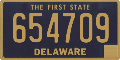 DE license plate 654709