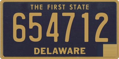 DE license plate 654712