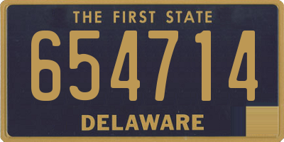 DE license plate 654714