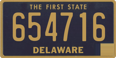 DE license plate 654716