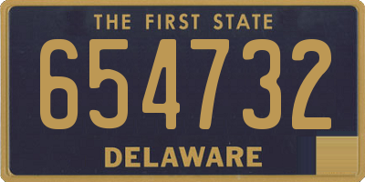 DE license plate 654732