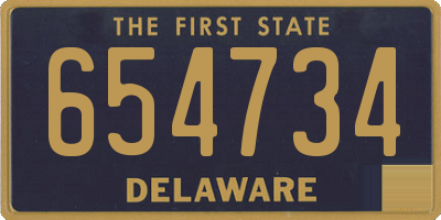 DE license plate 654734