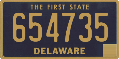 DE license plate 654735