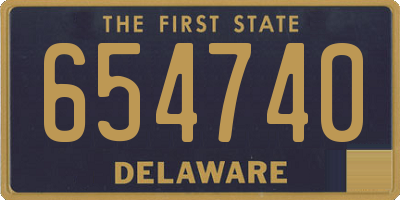 DE license plate 654740