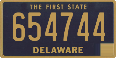 DE license plate 654744