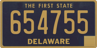 DE license plate 654755